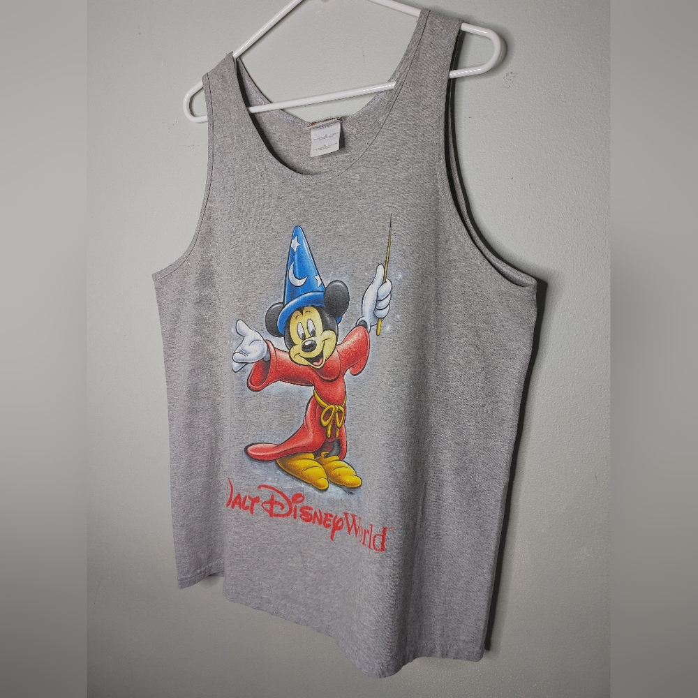 Vintage Walt Disney World Mickey Mouse grey tank top